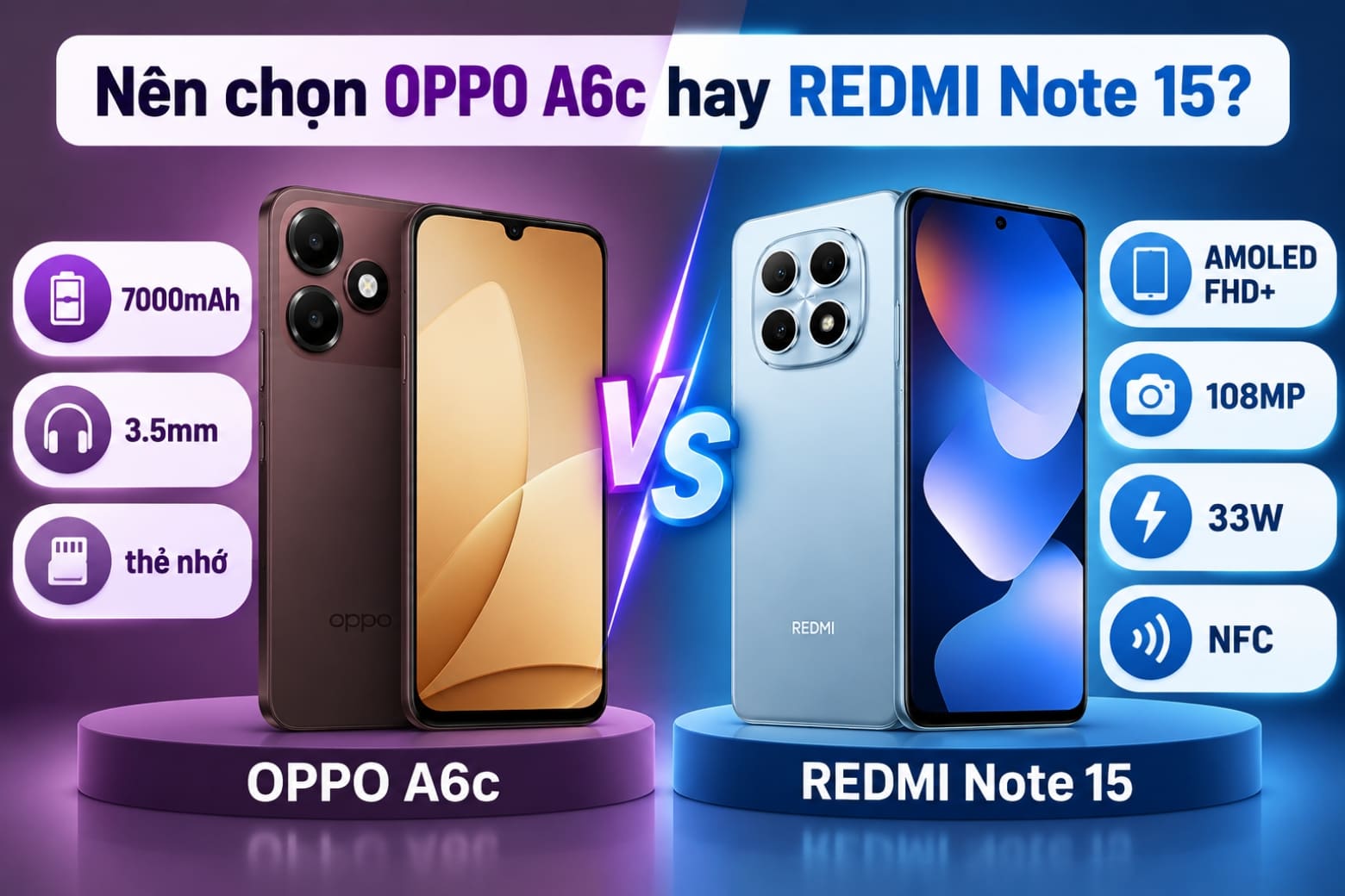 So sánh OPPO A6c và REDMI Note 15: Máy nào phù hợp với bạn? 14 Xác định mẫu máy phù hợp dựa trên nhu cầu sử dụng