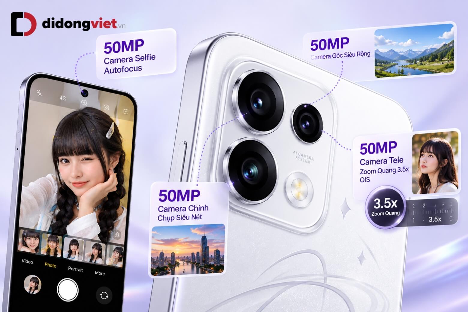 So sánh OPPO Reno16 F và Xiaomi 15T: Đâu là lựa chọn tối ưu cho bạn? 16 So sánh OPPO Reno16 F và Xiaomi 15T camera tele 3.5x
