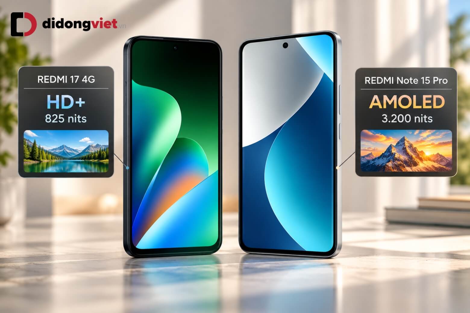 So sánh REDMI 17 4G và REDMI Note 15 Pro: Nên chọn mua máy nào? 11 So sánh REDMI 17 4G và REDMI Note 15 Pro về màn hình
