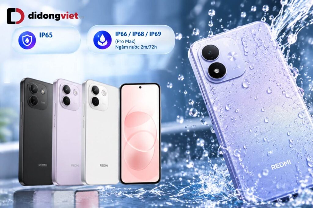 So sánh REDMI Note 17 5G và REDMI Note 17 Pro Max 5G để chọn đúng nhu cầu 8 REDMI Note 17 5G nhẹ và gọn, còn Pro Max 5G bền bỉ hơn với Gorilla Glass Victus 2 và IP69K.