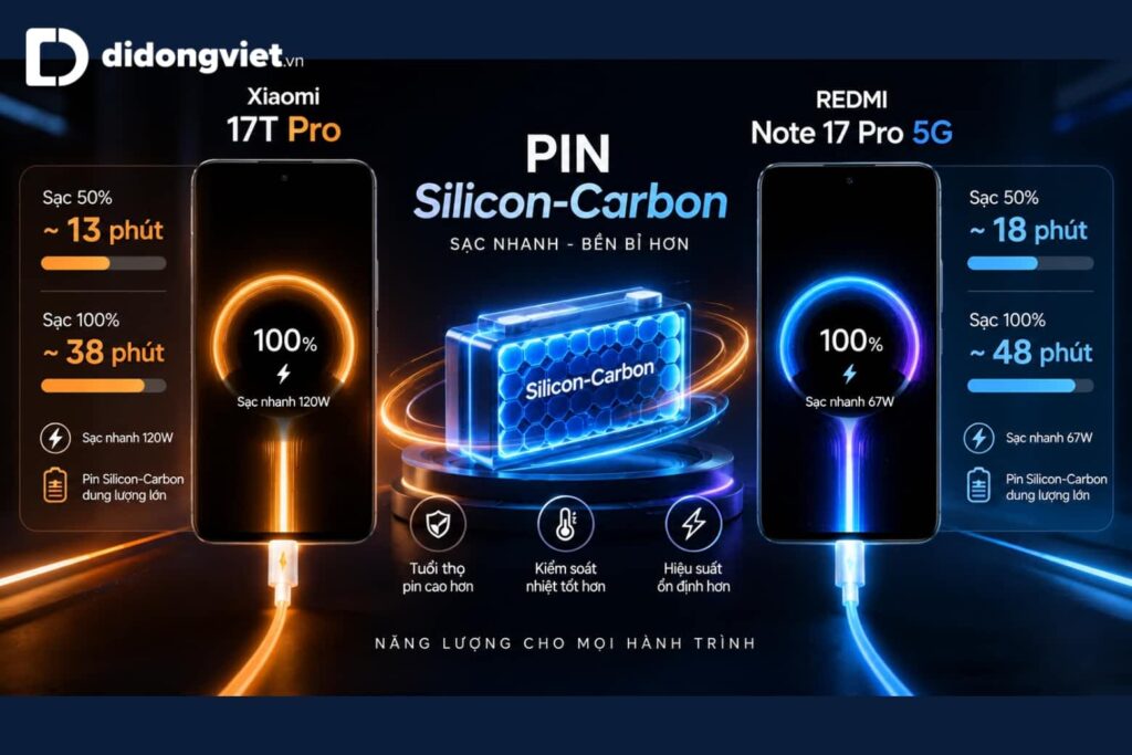 So sánh REDMI Note 17 Pro 5G và Xiaomi 17T Pro: Chọn pin trâu hay hiệu năng cận flagship? 10 So sánh REDMI Note 17 Pro 5G và Xiaomi 17T Pro