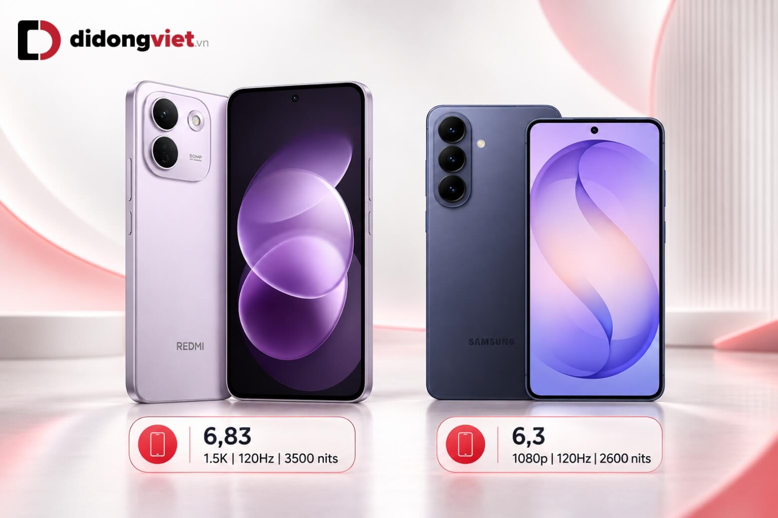 So sánh REDMI Note 17 Pro Max 5G và Samsung Galaxy S26: Khác biệt gì? 15 So sánh REDMI Note 17 Pro Max 5G và Samsung Galaxy S26 màn hình