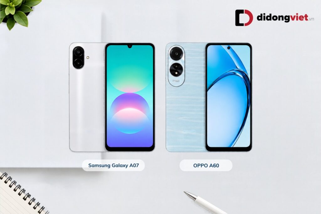 So sánh Samsung Galaxy A08 và OPPO A60: Pin 6.000 mAh hay sạc nhanh 45W? 7 Bảng so sánh thông số kỹ thuật giữa Samsung Galaxy A08 và Oppo A60