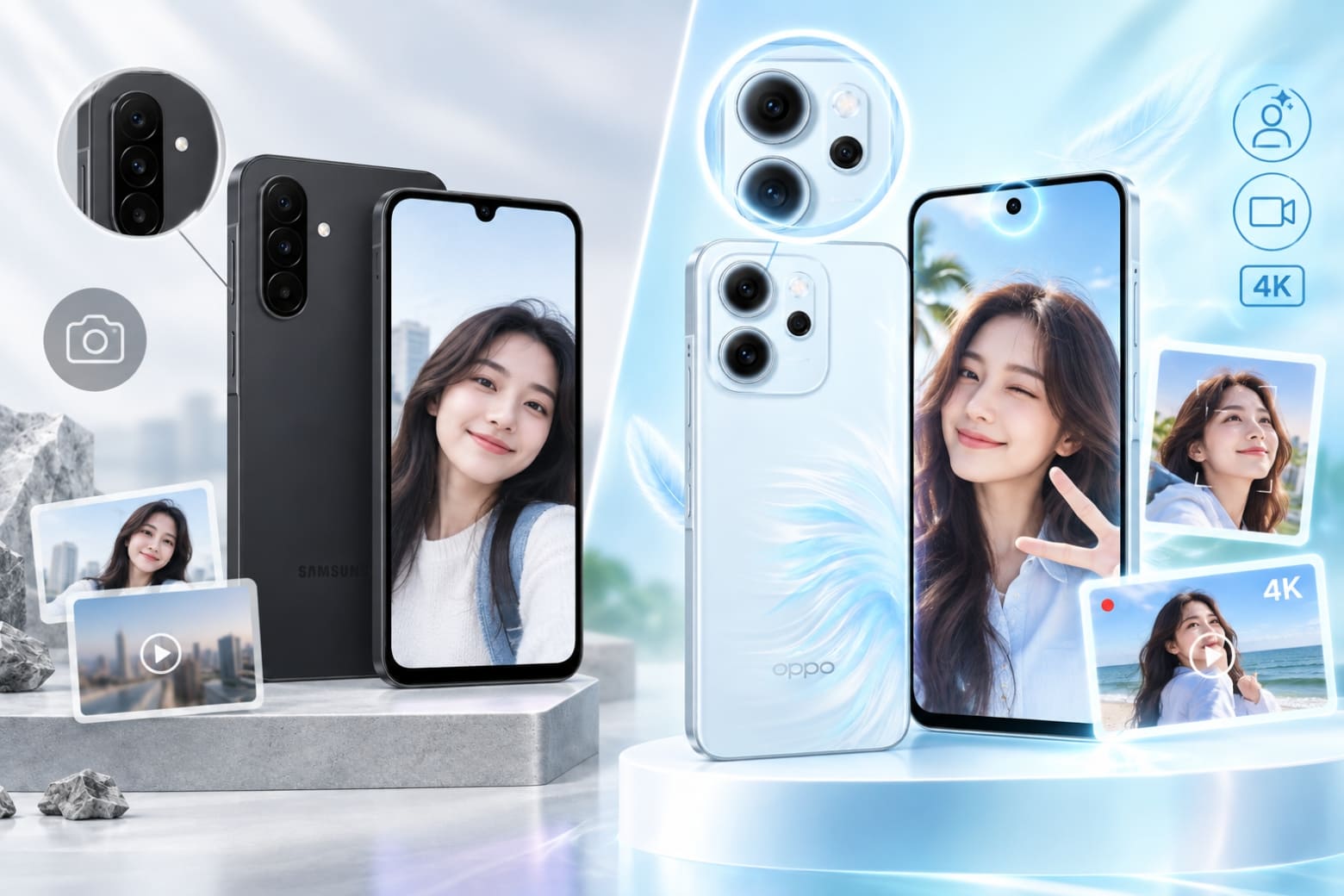 So sánh Samsung Galaxy A18 và OPPO Reno14 F 5G: Khác biệt gì? 11 Reno14 F 5G nổi bật với selfie 32MP và quay video 4K