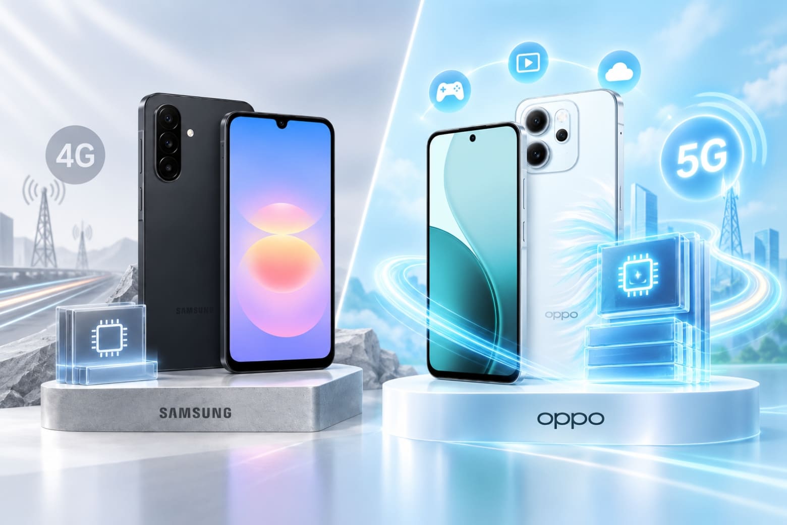 So sánh Samsung Galaxy A18 và OPPO Reno14 F 5G: Khác biệt gì? 10 Reno14 F 5G vượt trội về RAM, bộ nhớ và kết nối