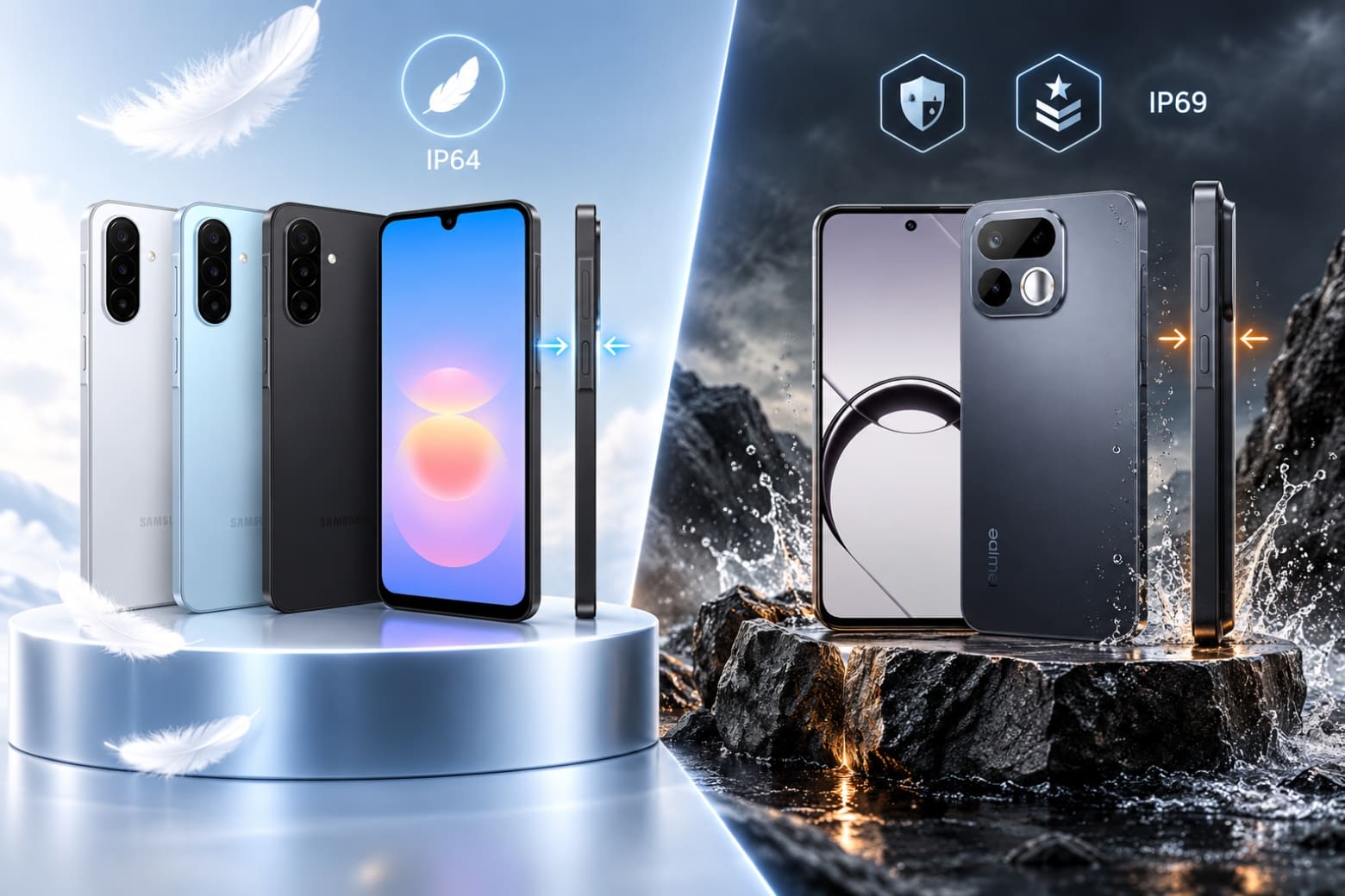 So sánh Samsung Galaxy A18 và Realme 16T 5G chi tiết từ thông số đến thực tế 8 Galaxy A18 mỏng nhẹ, Realme 16T 5G chú trọng độ bền