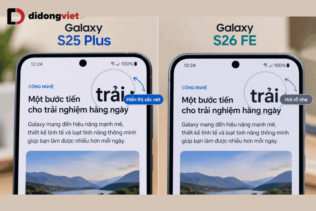 So sánh Samsung Galaxy S26 FE và Galaxy S25 Plus: Cùng phân khúc giá nên chọn máy nào? 5 So sánh Samsung Galaxy S26 FE và Galaxy S25 Plus: Giao thoa giá, chọn máy nào?