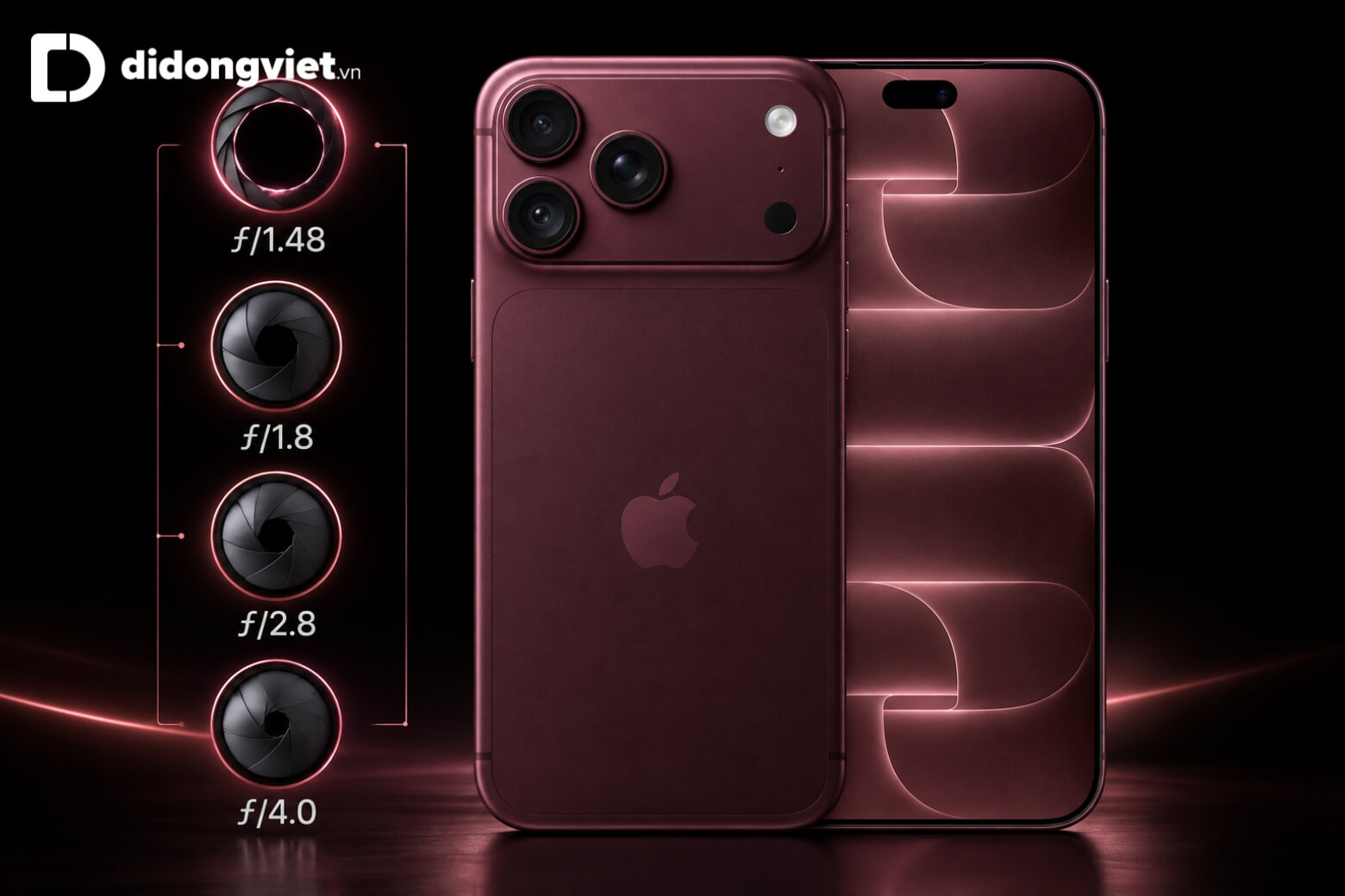 Tính năng thay đổi khẩu độ Camera chính trên iPhone 18 Pro Max có gì? 8 Tính năng thay đổi khẩu độ Camera chính trên iPhone 18 Pro Max bốn mức khẩu độ