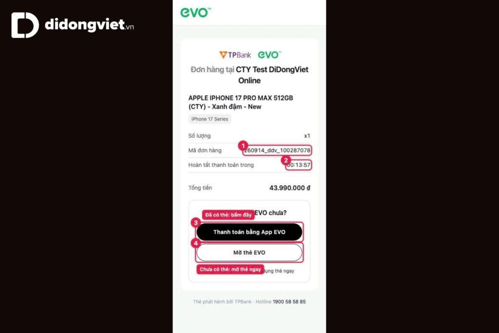 Mua iPhone Mới Giảm đến 2 triệu qua TPBank EVO - Vay hạn mức đến 70 triệu với EVO Money 7 Mua iPhone Mới Giảm đến 2 triệu qua TPBank EVO - Vay hạn mức đến 70 triệu với EVO Money