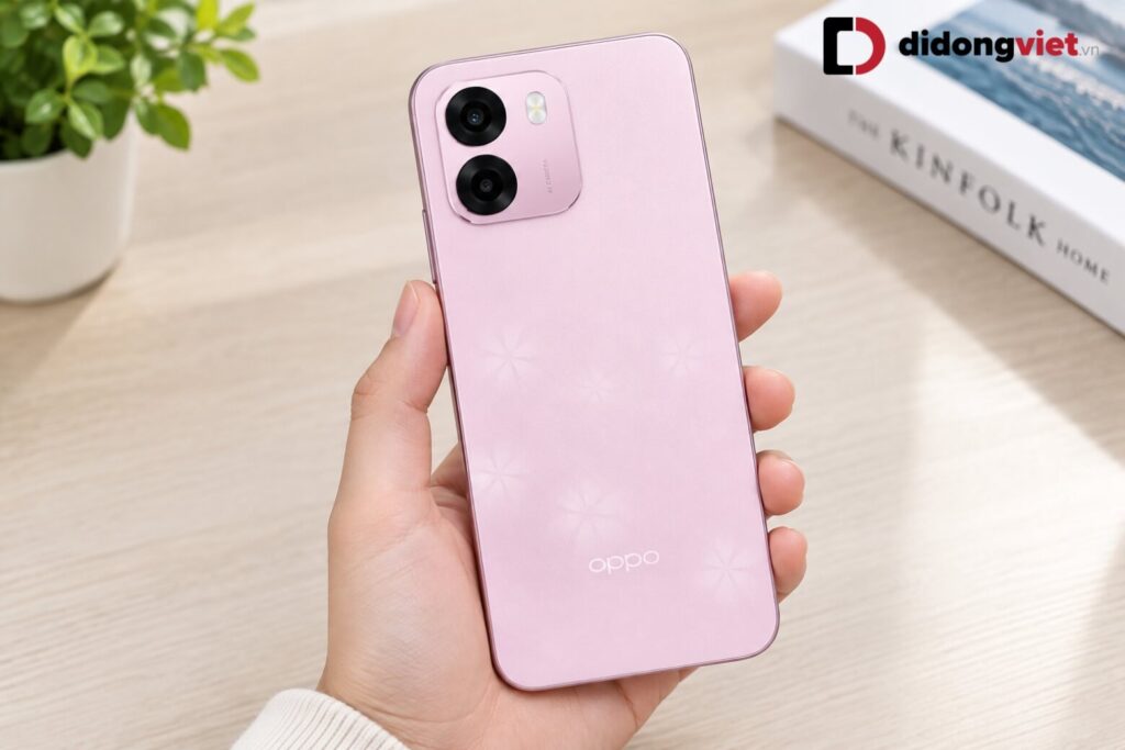 Trên tay OPPO A6: Pin 7000mAh, kháng nước IP69 và độ bền vượt trội 5 Cận cảnh thiết kế mặt lưng nhám của OPPO A6 giúp chống bám vân tay