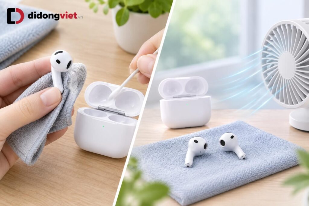 AirPods 5 có chống nước không? Sự thật về chuẩn IP57 và cách dùng an toàn 13 airpods 5 co chong nuoc khong didongviet 5
