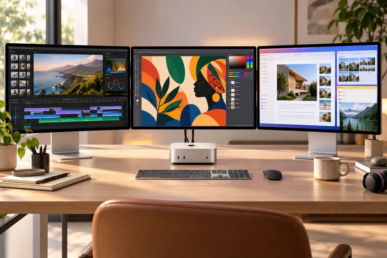 Cấu hình Mac mini M5 Pro: Thông số kỹ thuật chi tiết 11 Xuất ba màn hình 6K, mở rộng không gian làm việc chuyên nghiệp