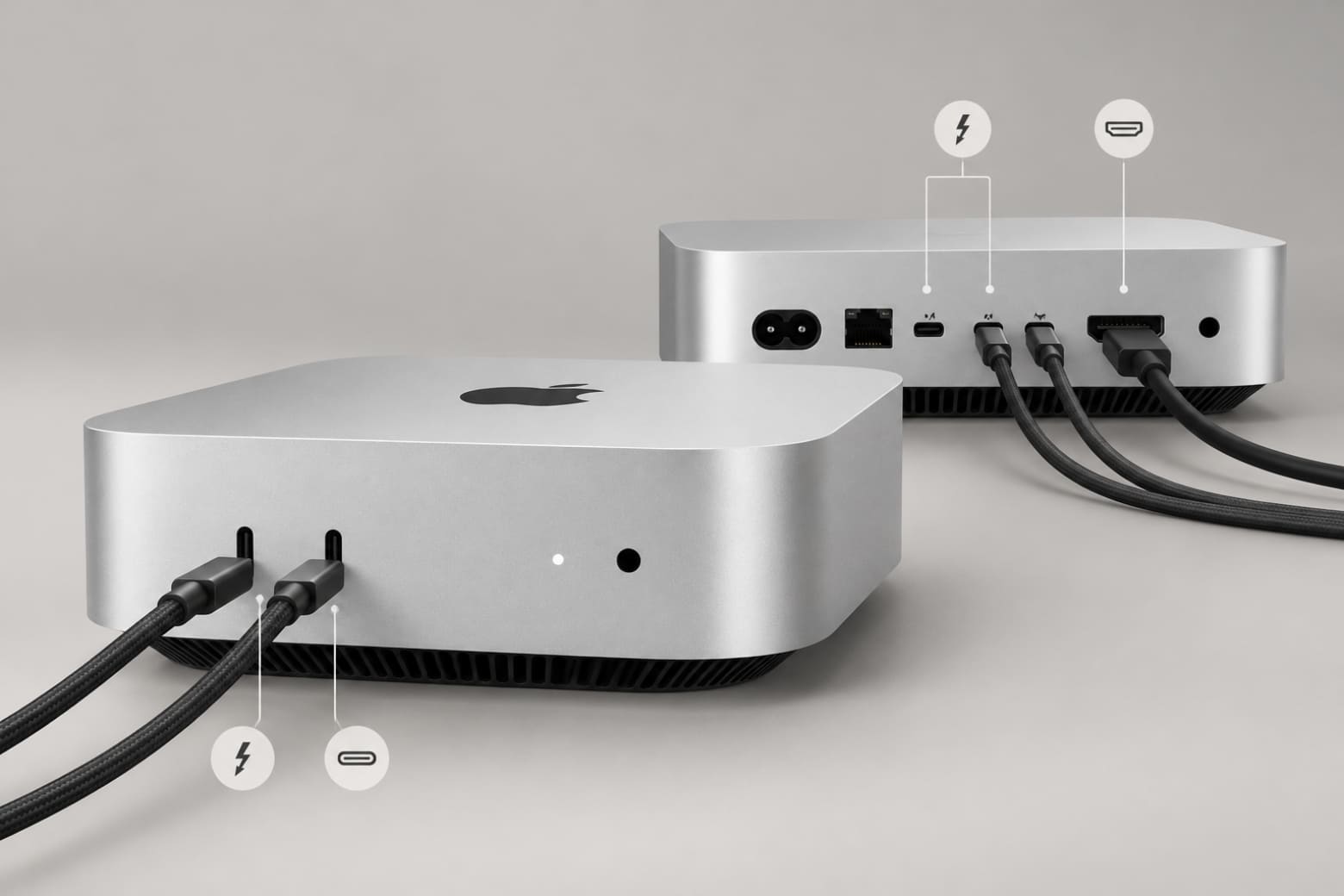 Cấu hình Mac mini M6 chi tiết: Thông số chip, RAM, SSD và hiệu năng 18 Nhiều cổng kết nối đáp ứng nhu cầu mở rộng thiết bị