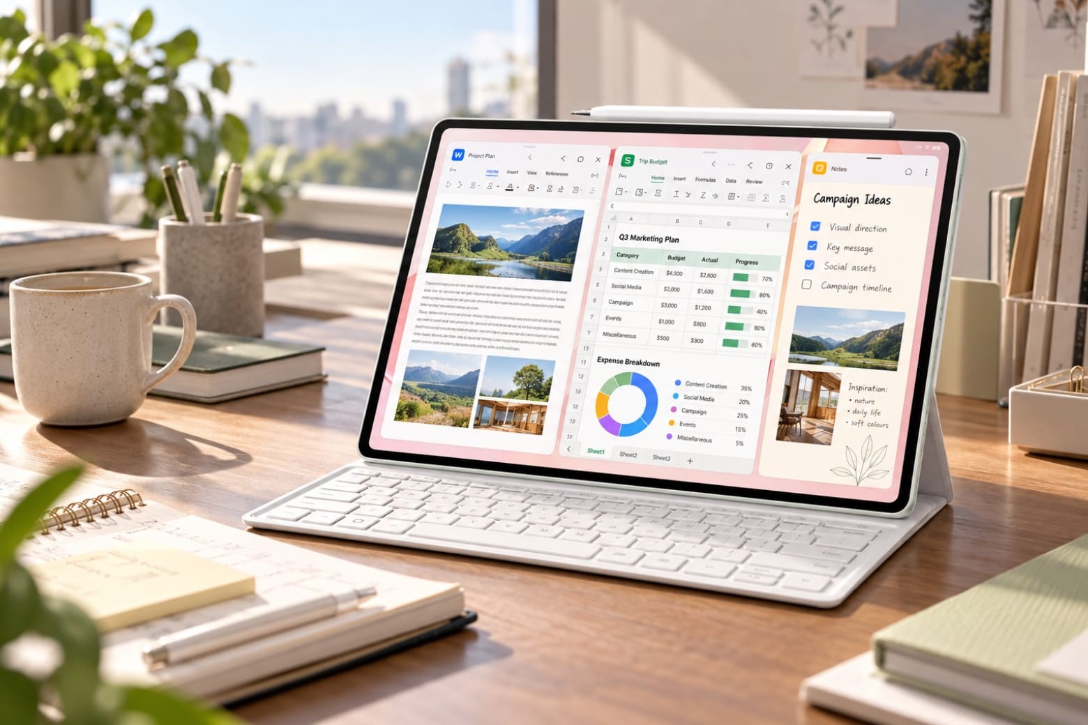 Có nên mua HUAWEI MatePad 12 X? Đánh giá trước khi lựa chọn 15 Bàn phím và WPS Office biến tablet thành công cụ làm việc