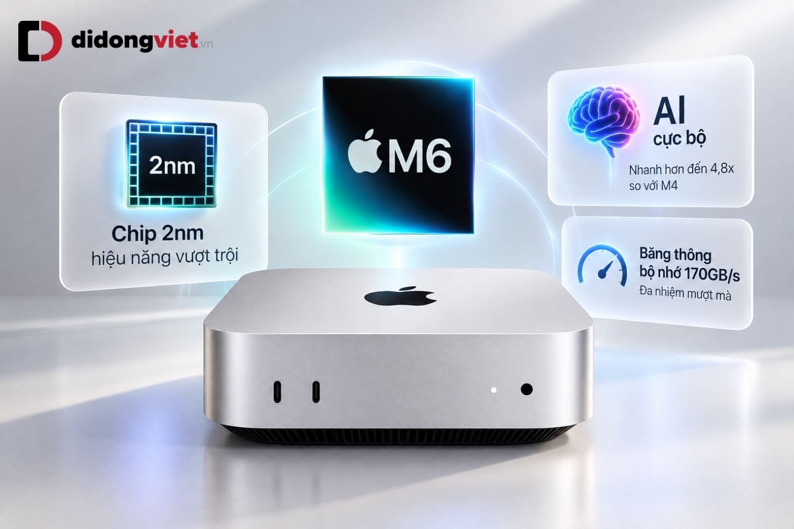 Có nên mua Mac mini M6: Đánh giá hiệu năng, cấu hình và đối tượng phù hợp 7 Có nên mua Mac mini M6 thiết kế nhỏ gọn 2nm