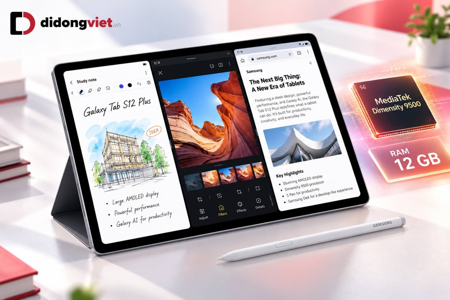 Có nên mua Samsung Galaxy Tab S12 Plus? Phù hợp với những ai? 9 Có nên mua Samsung Galaxy Tab S12 Plus chip Dimensity 9500