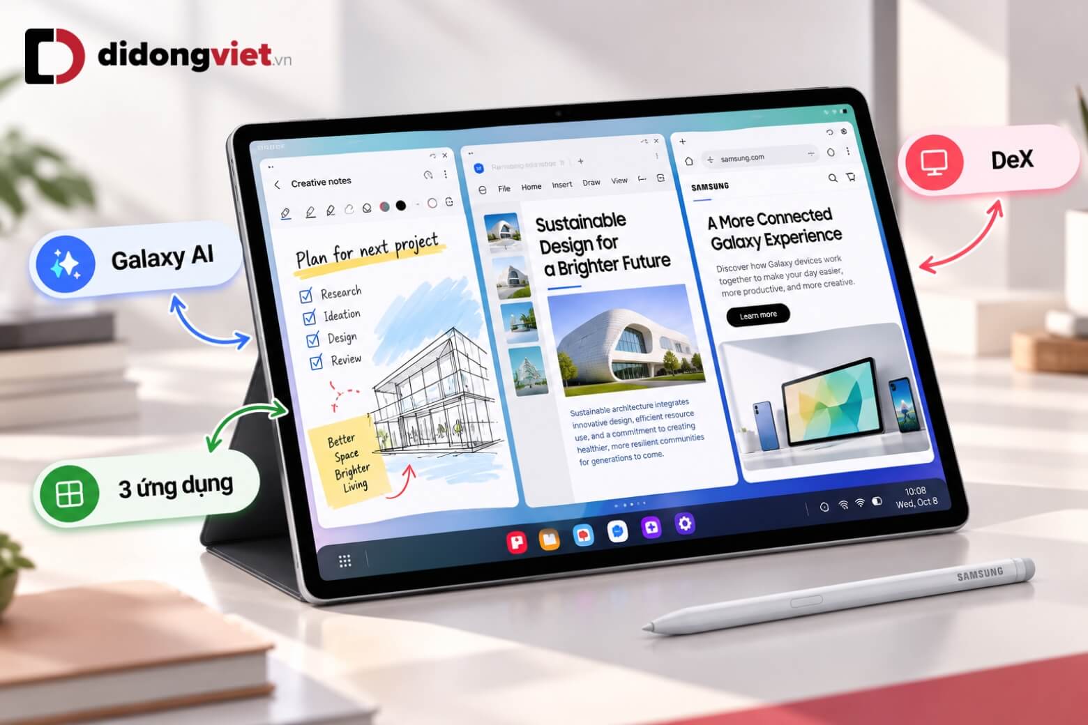 Có nên mua Samsung Galaxy Tab S12 Plus? Phù hợp với những ai? 11 Có nên mua Samsung Galaxy Tab S12 Plus DeX đa nhiệm