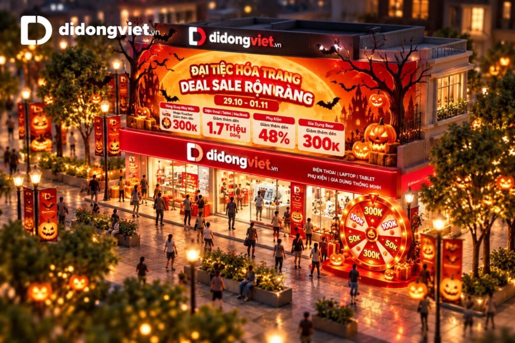 Đại tiệc hóa trang - Deal sale rộn ràng tại Di Động Việt: Săn công nghệ giảm đến 1,7 triệu mùa Halloween 5 Đại tiệc hóa trang - Deal sale rộn ràng tại Di Động Việt: Săn công nghệ giảm đến 1,7 triệu mùa Halloween