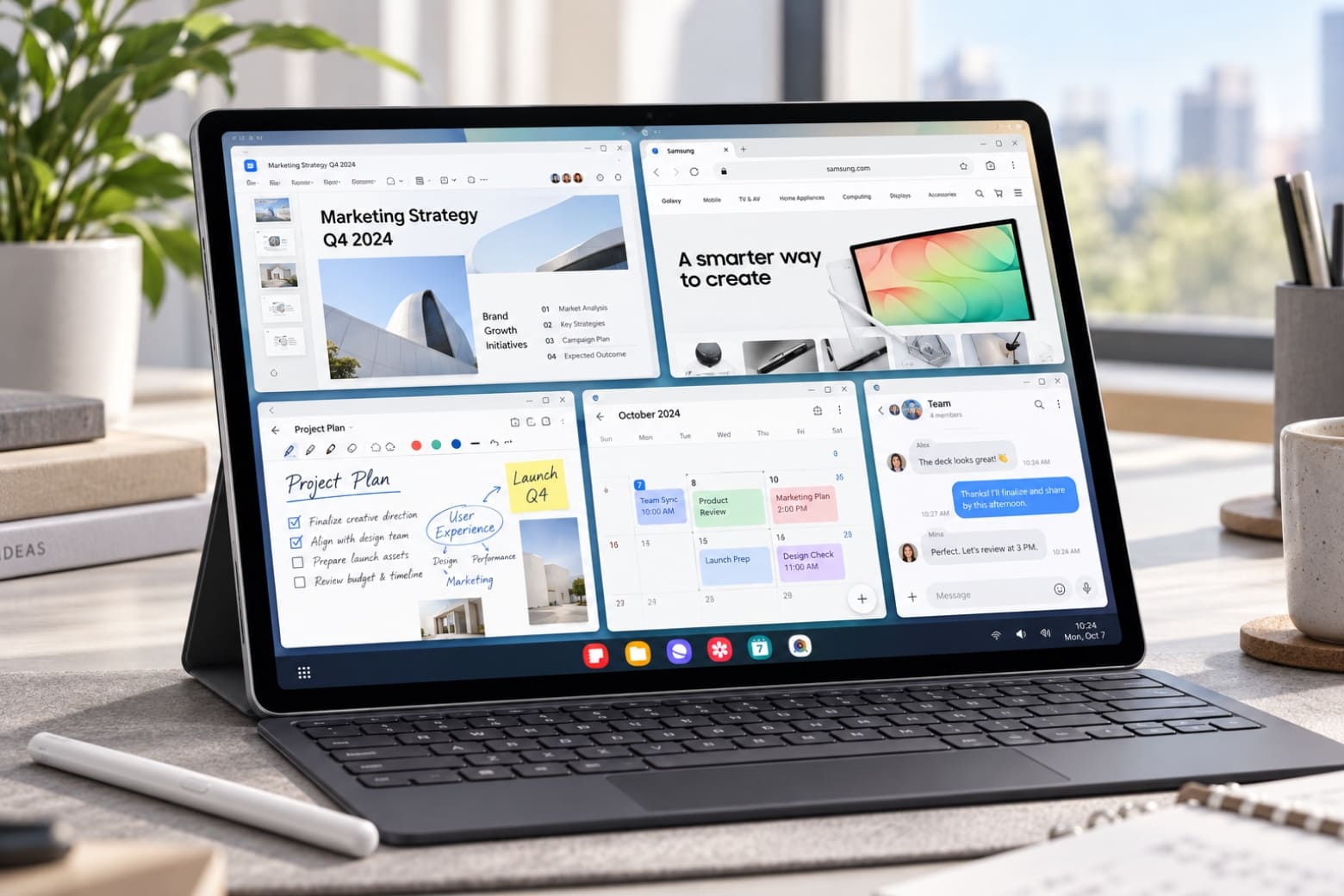 Đánh giá hiệu năng Samsung Galaxy Tab S12 Plus: Mạnh thế nào khi sử dụng thực tế? 16 DeX giúp xử lý nhiều công việc mà không cần laptop.