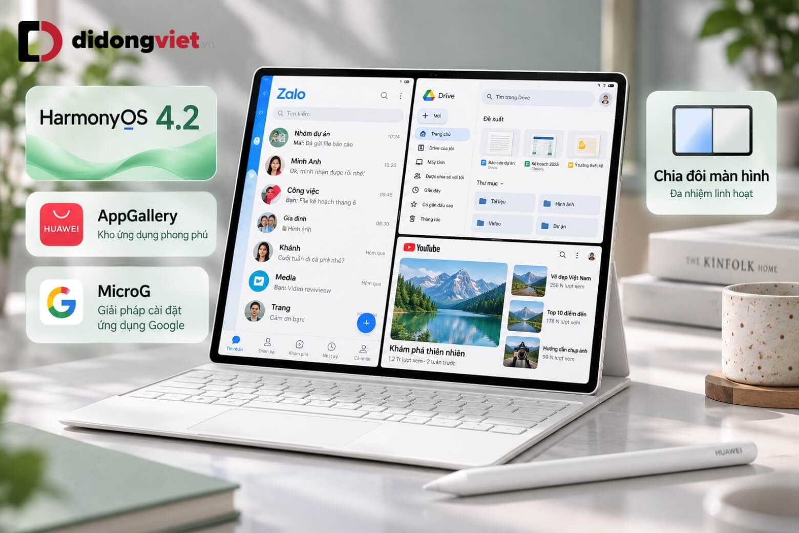 Đánh giá Huawei MatePad 12 X: Trải nghiệm màn hình PaperMatte, bút NearLink 13 Đánh giá HUAWEI Matepad 12 X giao diện HarmonyOS 4.2