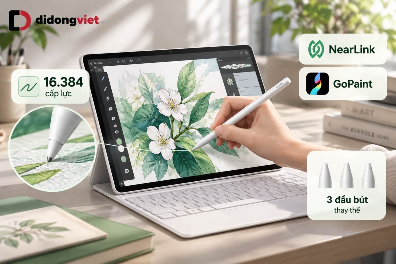 Đánh giá Huawei MatePad 12 X: Trải nghiệm màn hình PaperMatte, bút NearLink 10 Đánh giá HUAWEI Matepad 12 X viết vẽ bằng bút M-Pencil