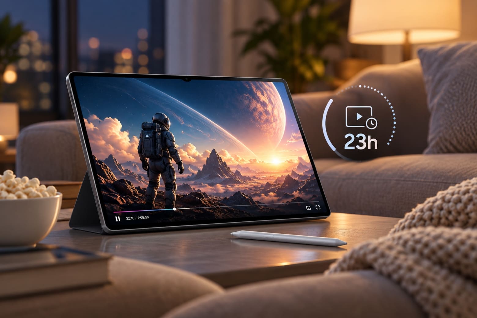 Đánh giá pin Samsung Galaxy Tab S12 Ultra: Dùng được bao lâu? 8 Một lần sạc hỗ trợ phát video liên tục đến 23 giờ