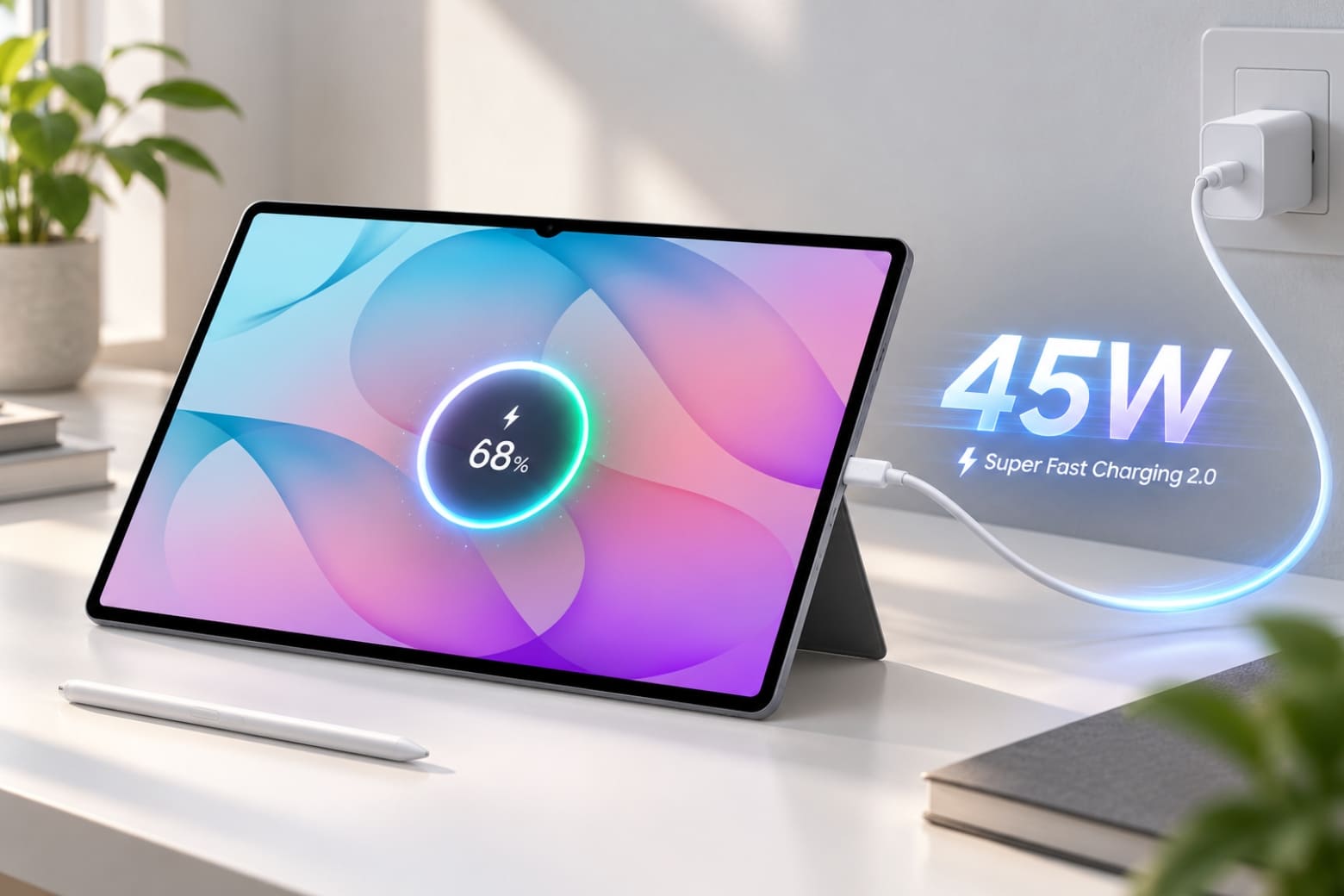 Đánh giá pin Samsung Galaxy Tab S12 Ultra: Dùng được bao lâu? 11 Sạc nhanh 45W giúp bổ sung năng lượng thuận tiện hơn