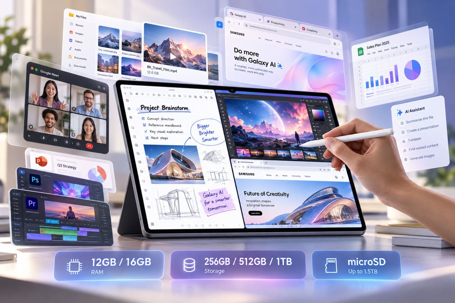 Đánh giá hiệu năng Samsung Galaxy Tab S12 Ultra: Mạnh đến đâu? 12 RAM đến 16GB giúp duy trì nhiều ứng dụng cùng lúc.