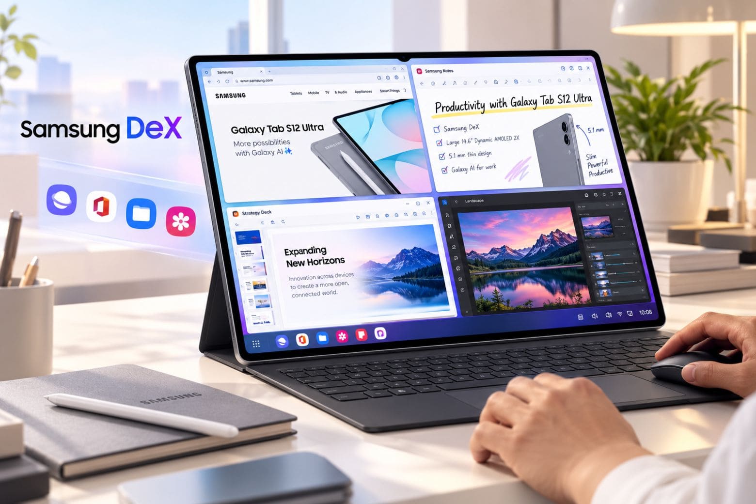 Đánh giá hiệu năng Samsung Galaxy Tab S12 Ultra: Mạnh đến đâu? 13 Samsung DeX khai thác sức mạnh phần cứng cho đa nhiệm.
