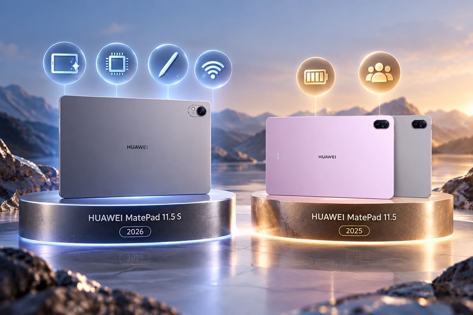HUAWEI MatePad 11.5 S 2026 và MatePad 11.5 2025 khác gì nhau? 18 Lựa chọn phụ thuộc ưu tiên màn hình, bộ nhớ, kết nối hay pin