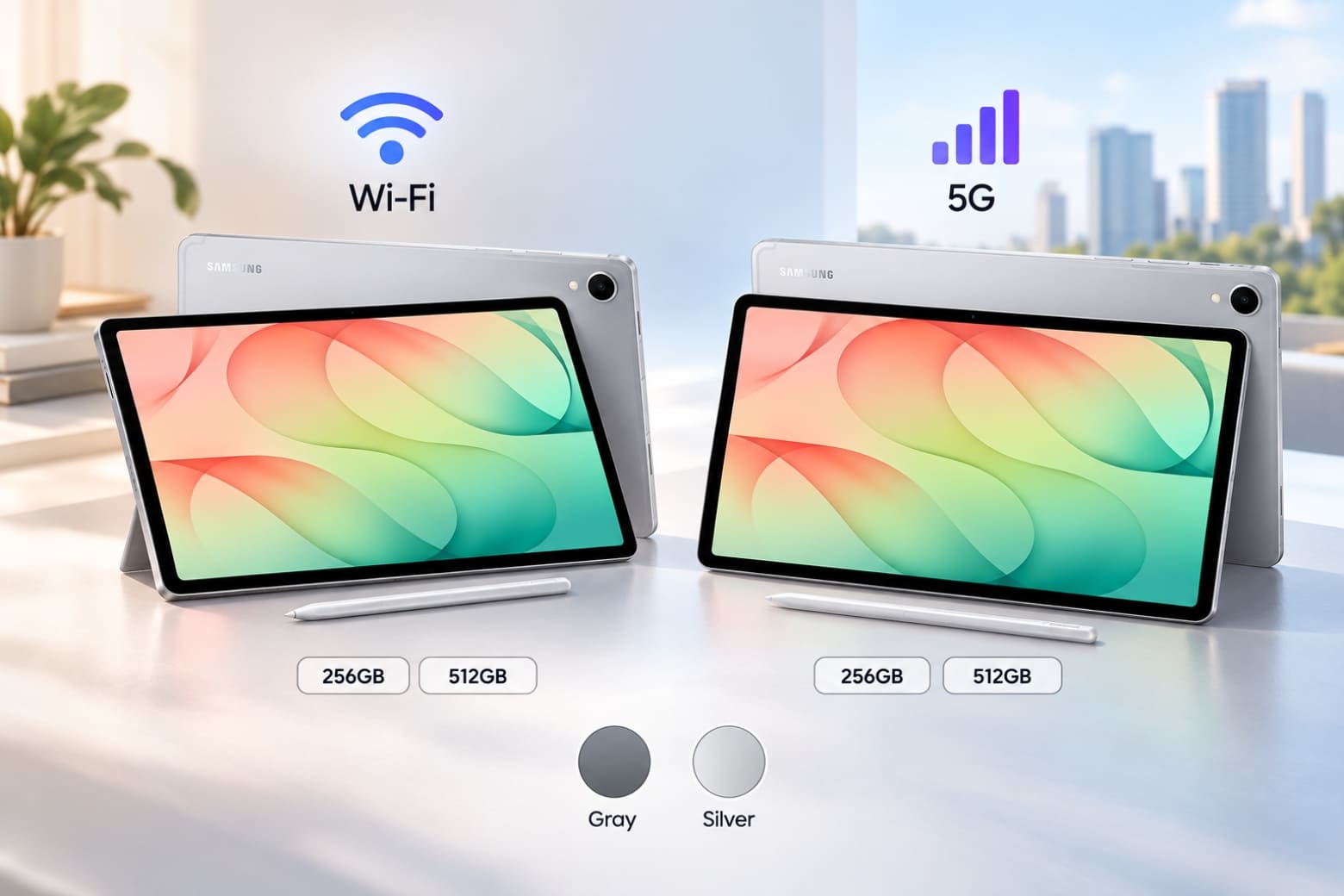 Nên mua Samsung Galaxy Tab S12 Plus bản nào? Wi-Fi hay 5G phù hợp hơn? 9 Các phiên bản khác nhau chủ yếu ở kết nối và dung lượng