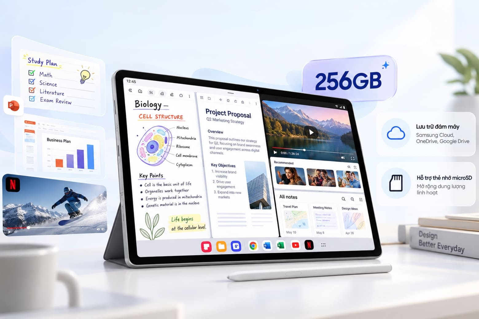 Nên mua Samsung Galaxy Tab S12 Plus bản nào? Wi-Fi hay 5G phù hợp hơn? 12 256GB cân bằng tốt giữa lưu trữ và nhu cầu thường ngày