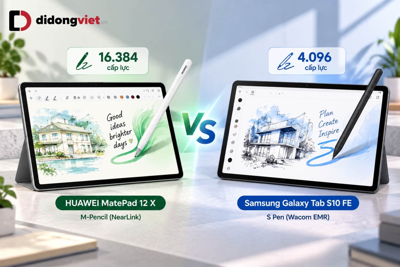 So sánh HUAWEI MatePad 12 X với Samsung Galaxy Tab S10 FE cho học tập và làm việc 11 So sánh HUAWEI Matepad 12 X với Samsung Galaxy Tab S10 FE bút cảm ứng