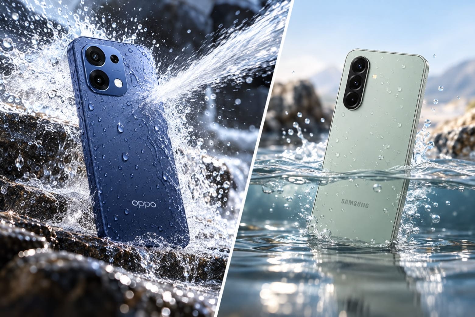 So sánh OPPO A6 Pro và Samsung A56: Nên chọn máy nào? 11 Chuẩn IP69 giúp A6 Pro nổi bật hơn về khả năng kháng nước