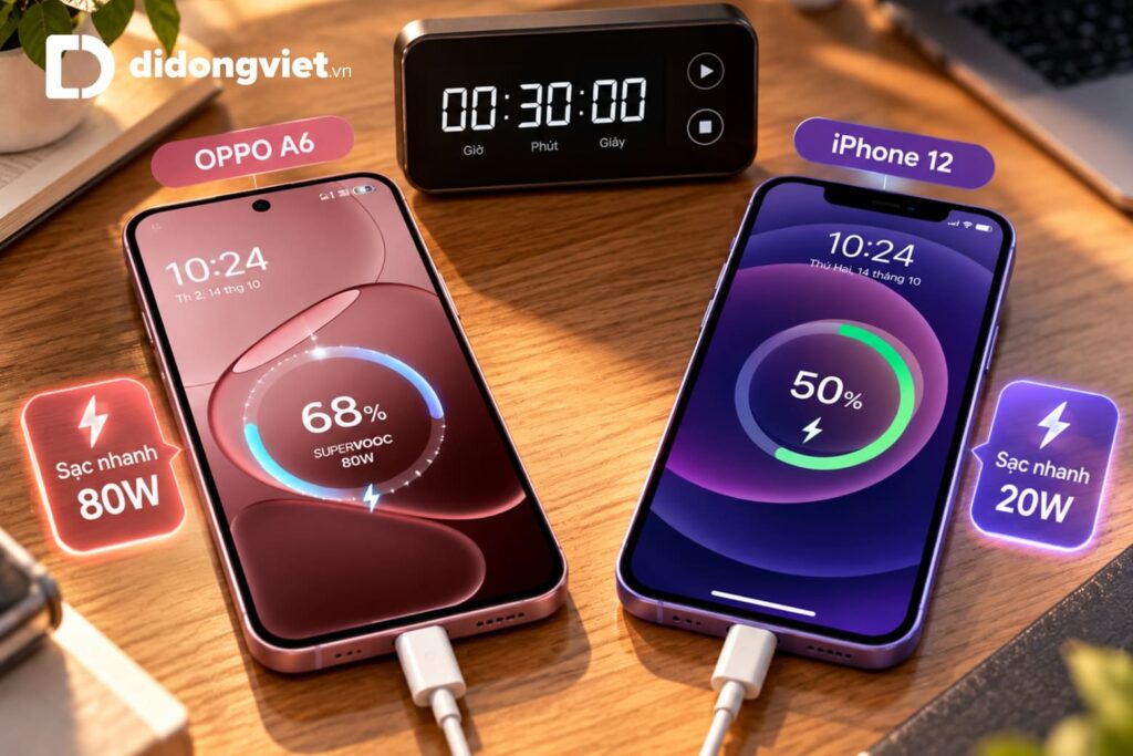 So sánh OPPO A6 và iPhone 12: Chọn máy mới pin trâu hay cựu flagship mượt mà? 13 So sánh OPPO A6 và iPhone 12