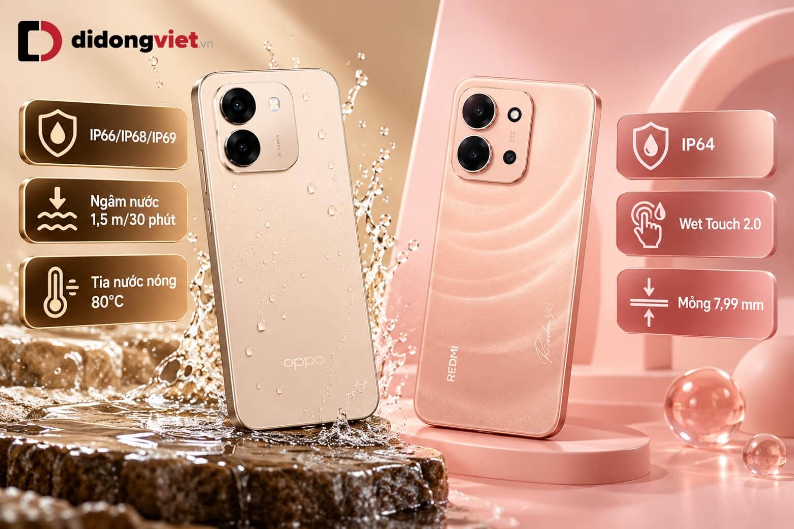 So sánh OPPO A6 và REDMI 15C: Đâu là lựa chọn tối ưu cho bạn? 7 So sánh OPPO A6 và REDMI 15C thiết kế