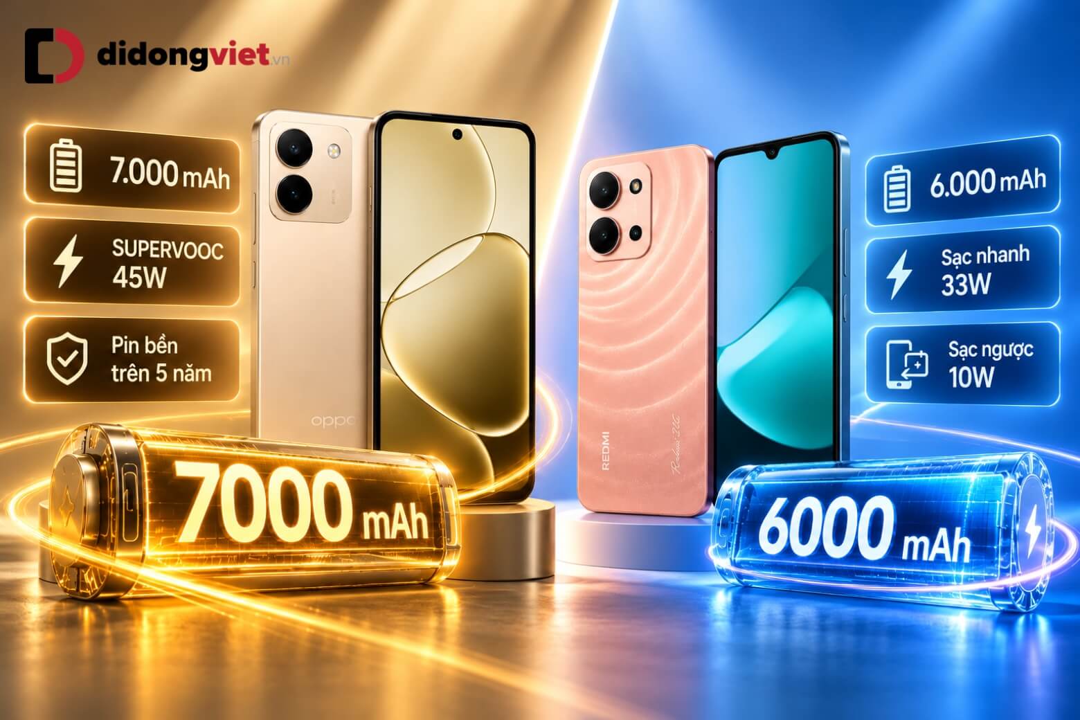 So sánh OPPO A6 và REDMI 15C: Đâu là lựa chọn tối ưu cho bạn? 10 So sánh OPPO A6 và REDMI 15C về pin sạc