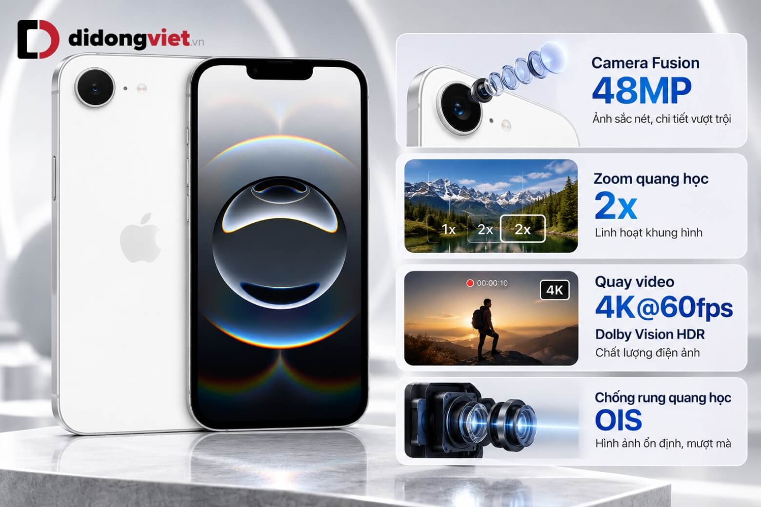 So sánh OPPO A7 Pro 5G và iPhone 16e: Đột phá tính năng hay bền bỉ dài lâu? 19 So sánh OPPO A7 Pro 5G và iPhone 16e camera