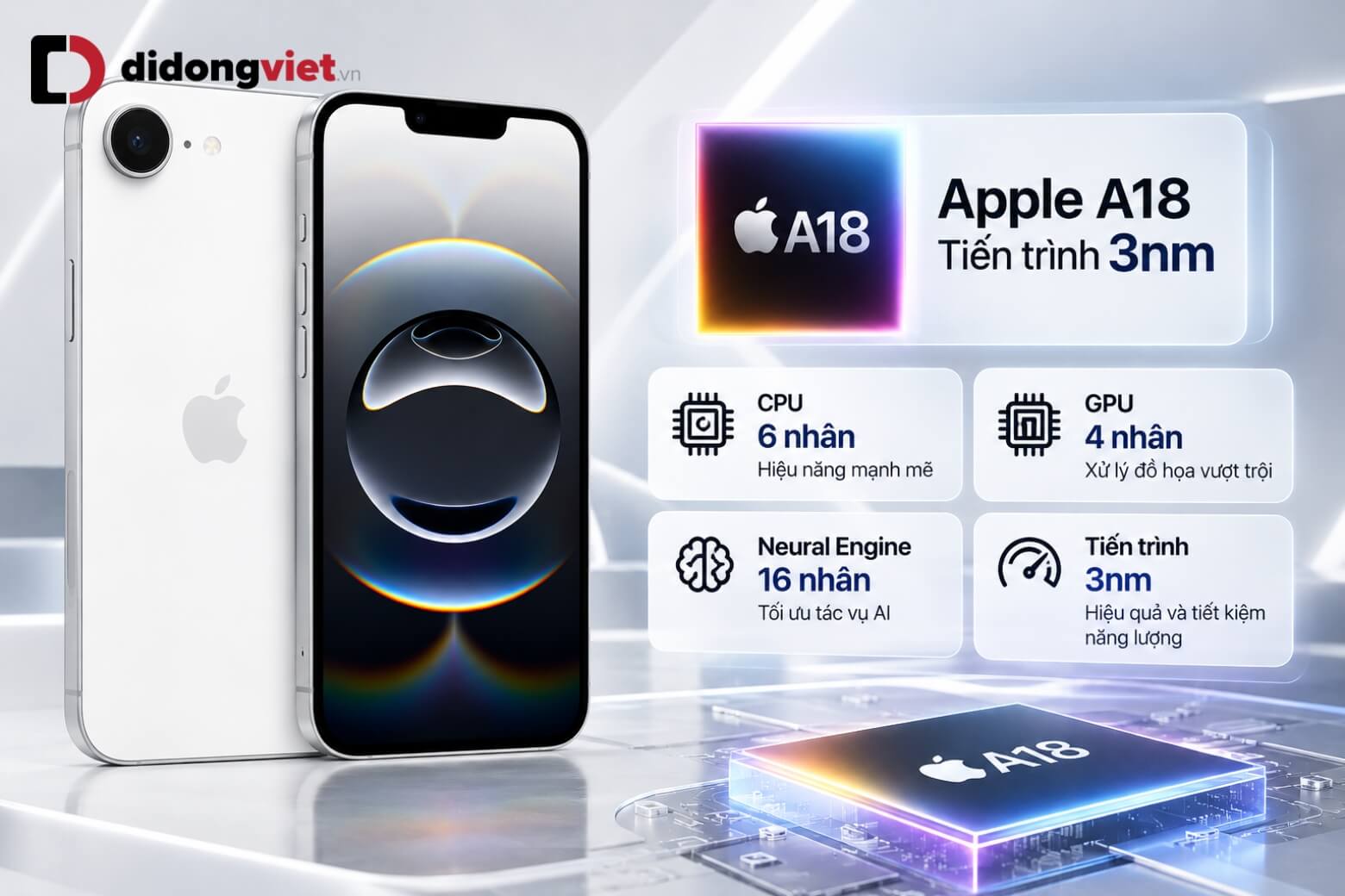 So sánh OPPO A7 Pro 5G và iPhone 16e: Đột phá tính năng hay bền bỉ dài lâu? 17 So sánh OPPO A7 Pro 5G và iPhone 16e chip Apple A18