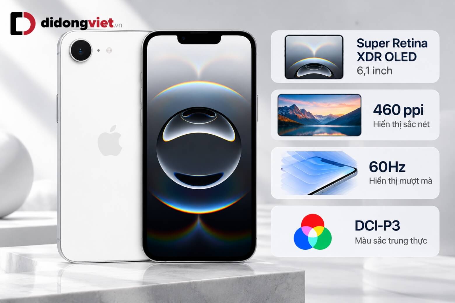 So sánh OPPO A7 Pro 5G và iPhone 16e: Đột phá tính năng hay bền bỉ dài lâu? 16 So sánh OPPO A7 Pro 5G và iPhone 16e màn hình Super Retina XDR OLED