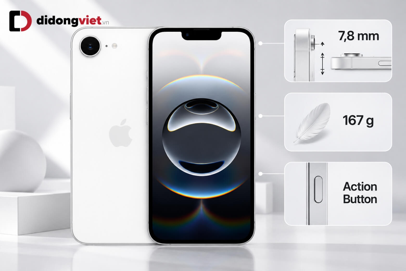 So sánh OPPO A7 Pro 5G và iPhone 16e: Đột phá tính năng hay bền bỉ dài lâu? 13 So sánh OPPO A7 Pro 5G và iPhone 16e thiết kế mỏng nhẹ với khung nhôm