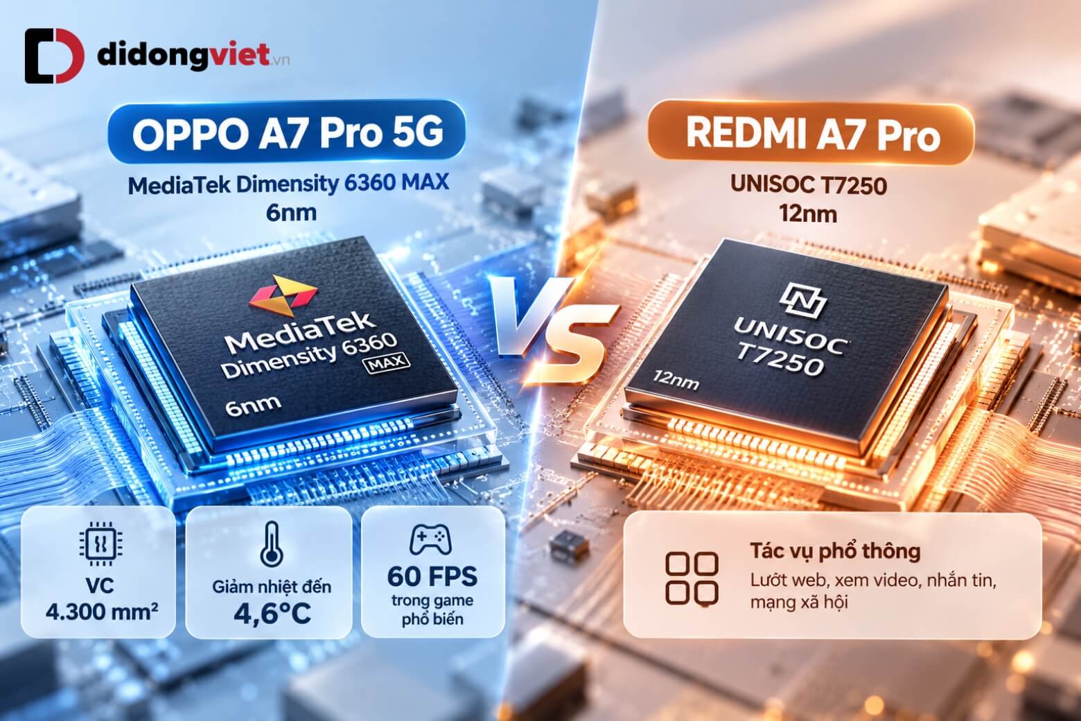 So sánh OPPO A7 Pro 5G và REDMI A7 Pro: Đâu là lựa chọn tối ưu theo nhu cầu? 9 So sánh OPPO A7 Pro 5G và REDMI A7 Pro hiệu năng