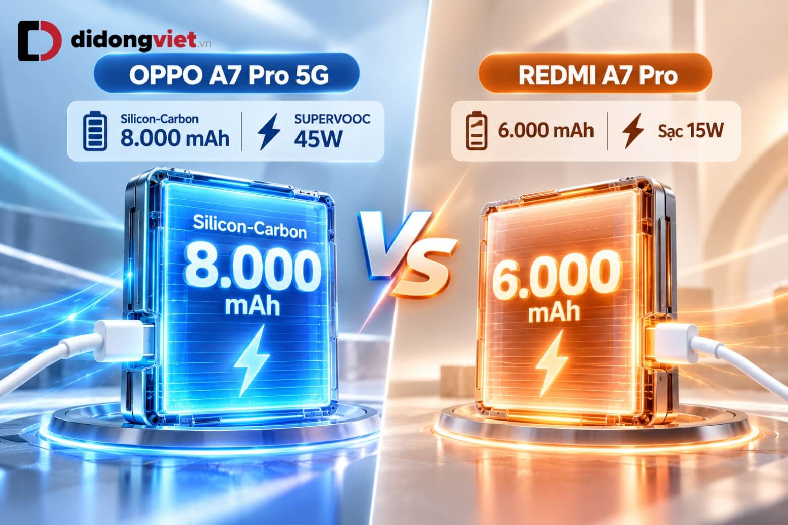 So sánh OPPO A7 Pro 5G và REDMI A7 Pro: Đâu là lựa chọn tối ưu theo nhu cầu? 11 So sánh OPPO A7 Pro 5G và REDMI A7 Pro pin sạc