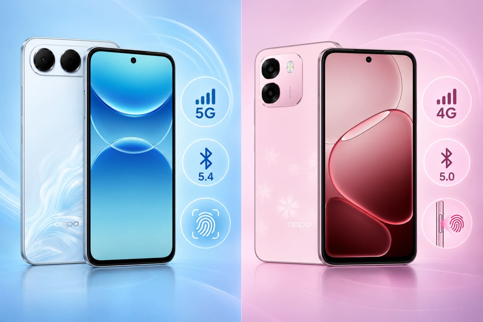 So sánh OPPO A7 Pro và OPPO A6: Khác biệt ở đâu? 13 A7 Pro hỗ trợ 5G và Bluetooth 5.4, A6 dùng 4G