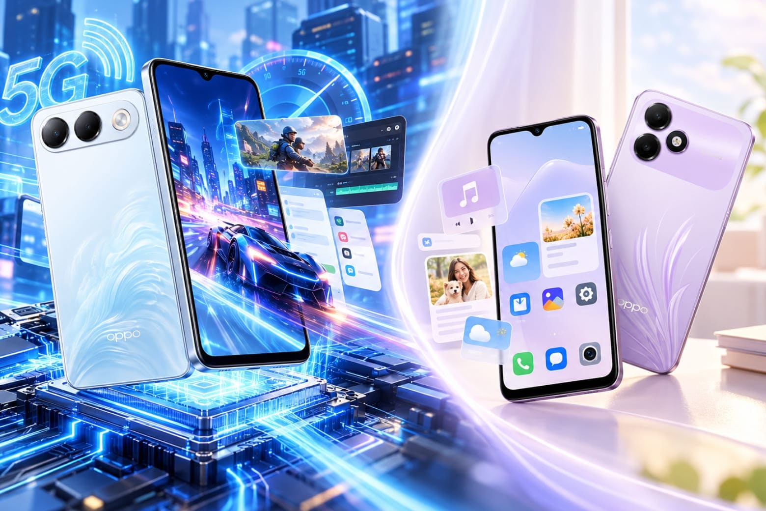 So sánh OPPO A7 Pro và OPPO A6c: Khác biệt ở đâu? 10 Dimensity 6360 MAX cùng RAM cao hơn giúp A7 Pro 5G mạnh mẽ