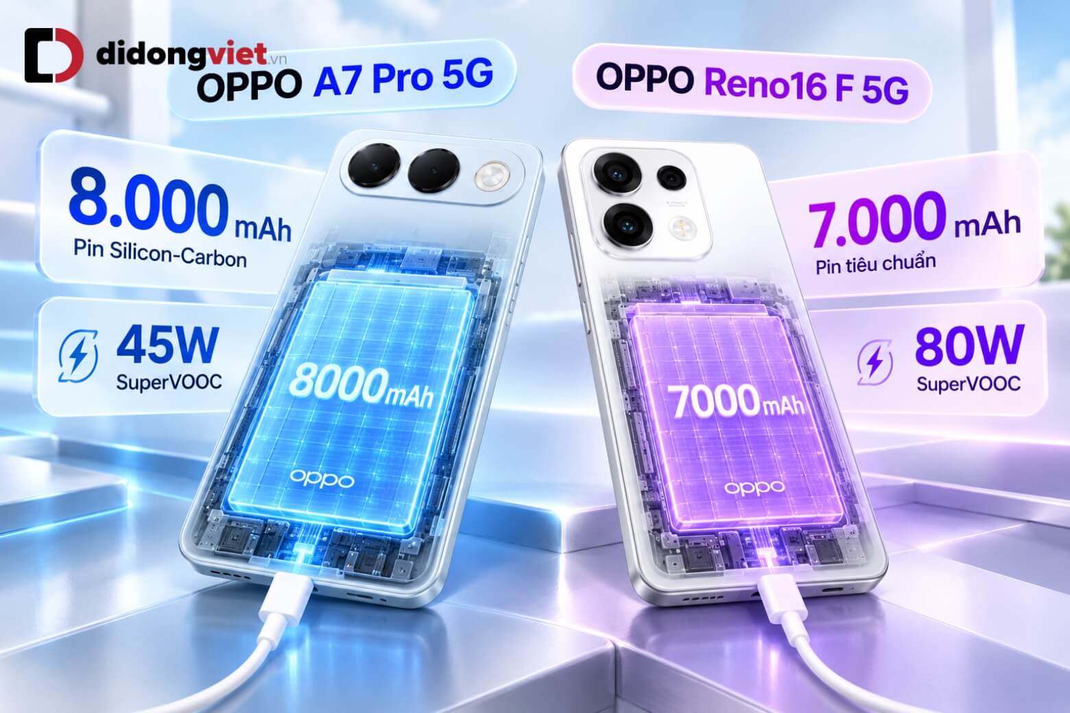 So sánh OPPO A7 Pro và OPPO Reno16 F 5G: Đâu là lựa chọn tối ưu cho bạn? 12 So sánh OPPO A7 Pro và OPPO Reno16 F 5G pin sạc