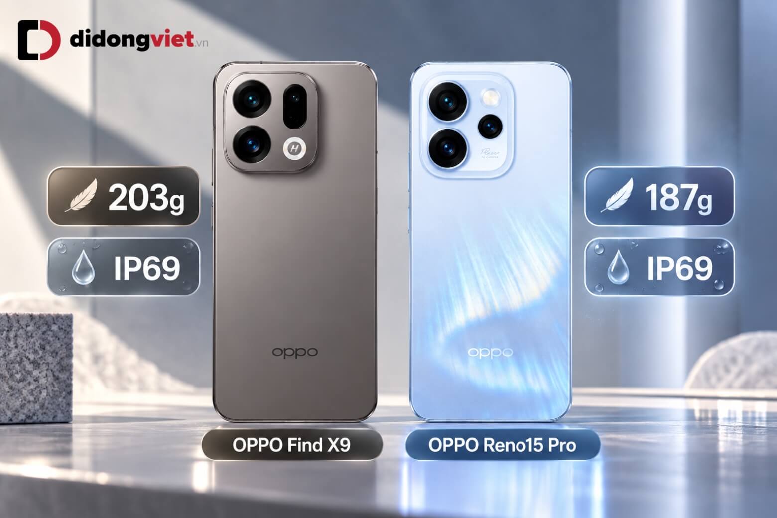 So sánh OPPO Find X9 và OPPO Reno15 Pro: Đâu là lựa chọn tối ưu nhu cầu và chi phí? 8 So sánh OPPO Find X9 và OPPO Reno15 Pro về thiết kế