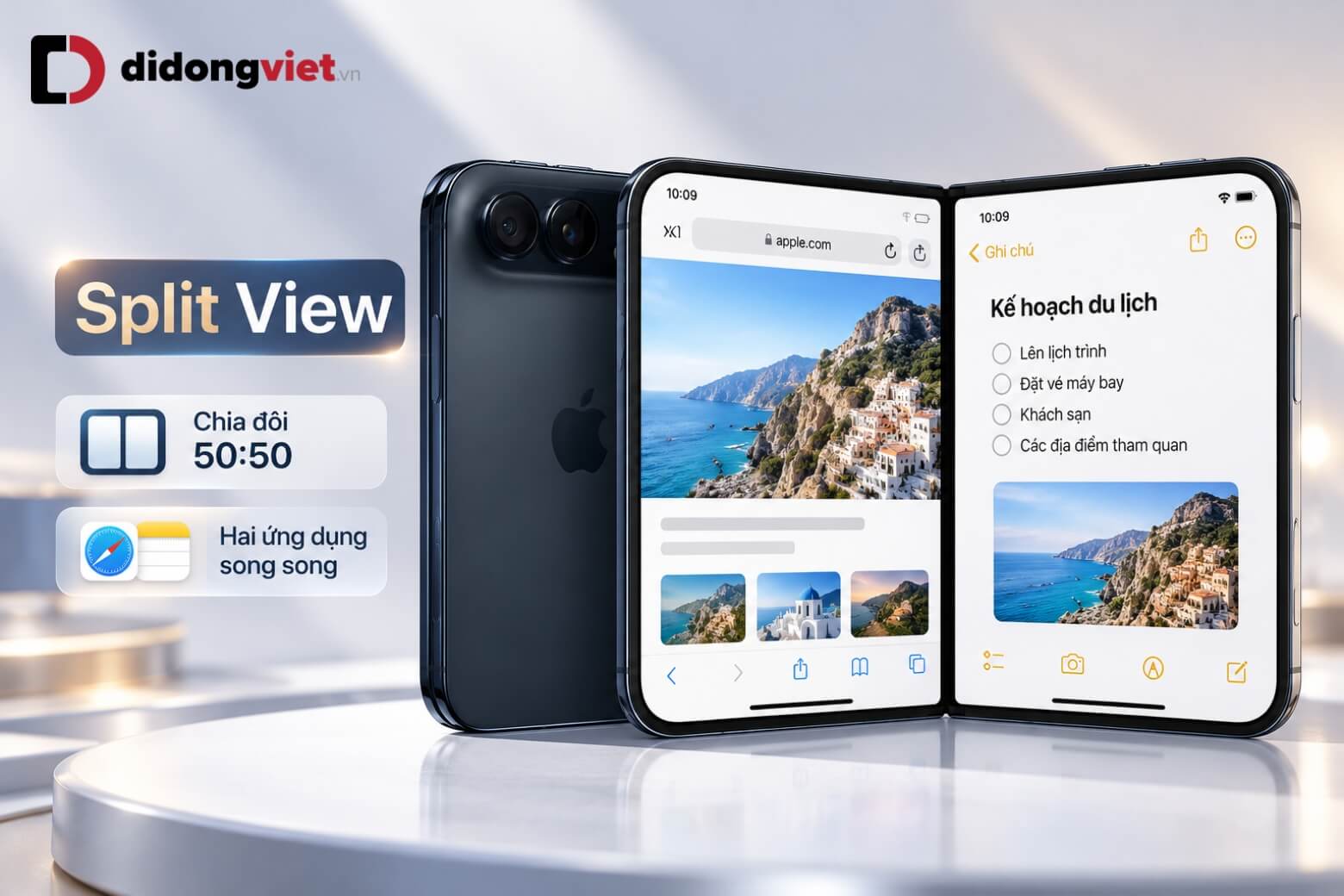 Hướng dẫn dùng Split View trên iPhone Duo để chia đôi màn hình 6 Split View trên iPhone Duo chia đôi màn hình 50:50