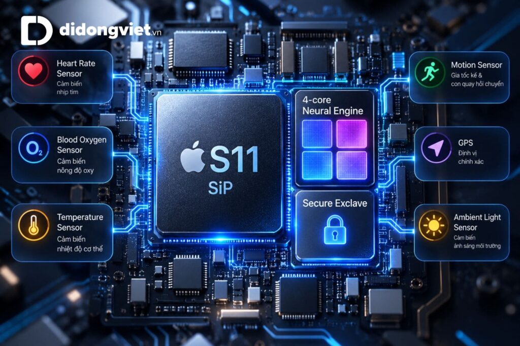 Thông số Apple Watch Series 12: Chi tiết cấu hình và bảng phân tích kỹ thuật 9 thong so apple watch series 12 di dong viet chipset