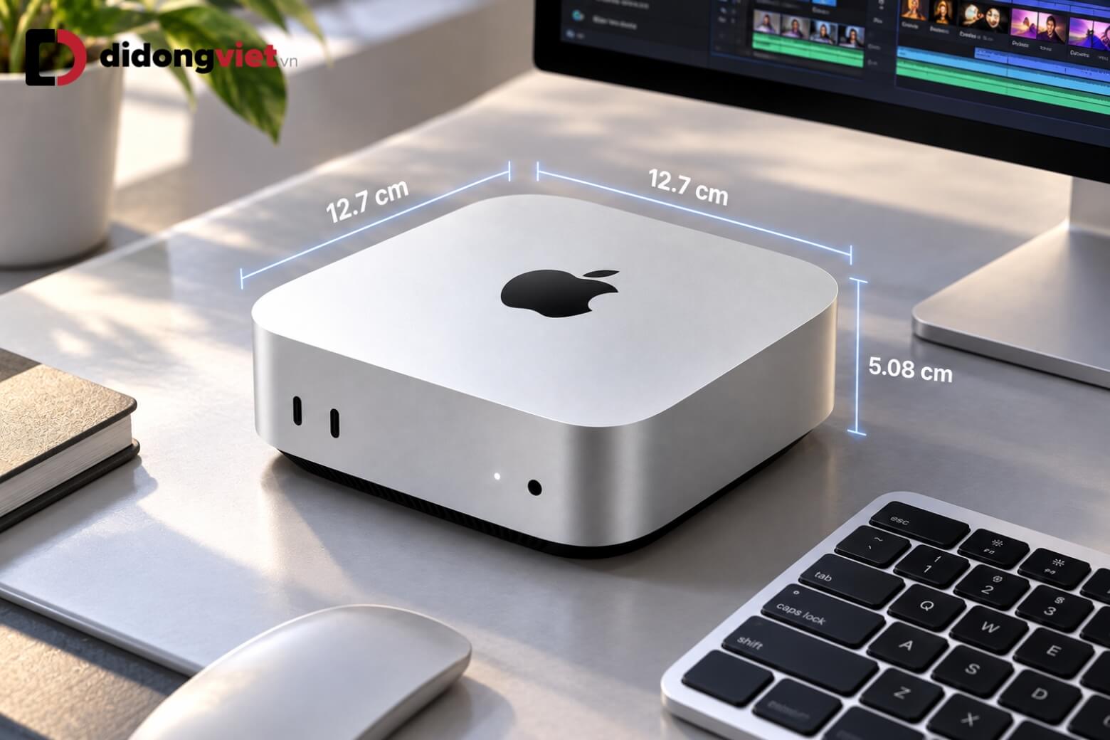 Trên tay Mac mini M5 Pro: Cổng Thunderbolt 5, tốc độ SSD và sức mạnh đồ họa 7 Trên tay Mac mini M5 Pro với thiết kế nhôm nhỏ gọn
